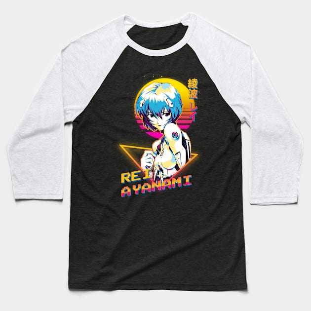 rei ayanami Baseball T-Shirt by Retrostyle